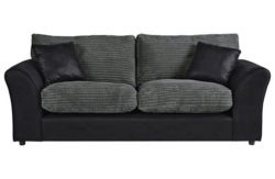 HOME New Bailey Large Jumbo Cord Sofa - Charcoal